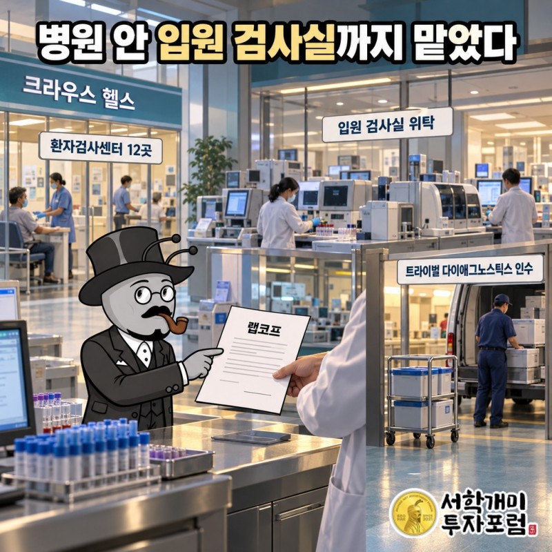 크라우스 헬스 환자검사센터 12곳과 입원 검사실 위탁, 트라이벌 다이애그노스틱스 인수
