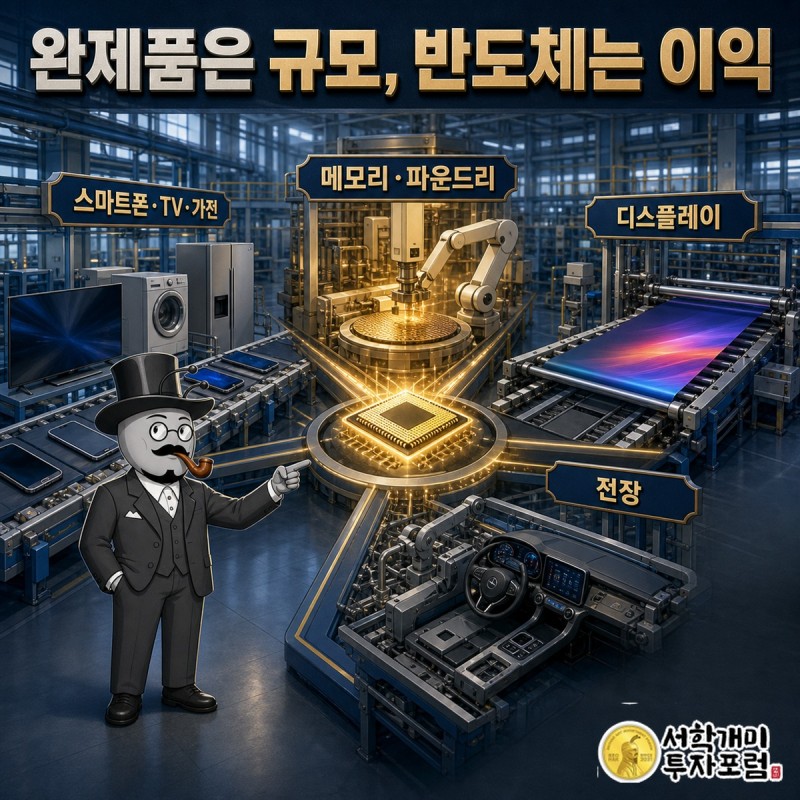 반도체와 스마트폰, 디스플레이, 전장 사업으로 이어지는 삼성전자 사업 구조