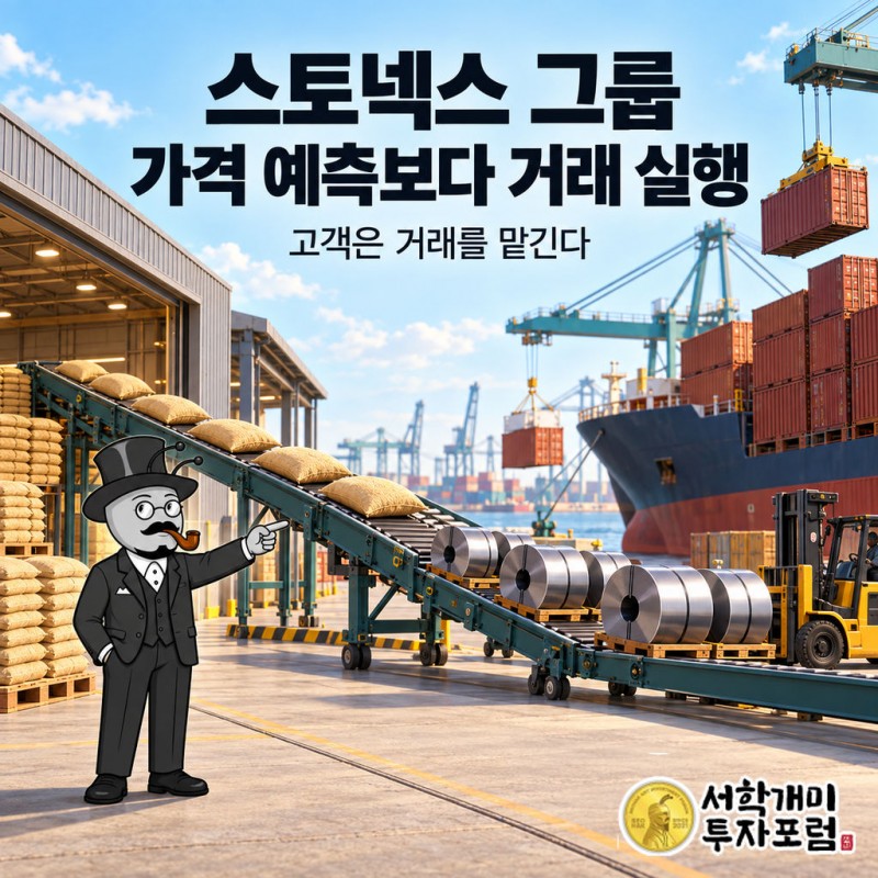 스토넥스 그룹에 거래를 맡기는 고객과 금융시장 사이의 연결을 설명하는 커버