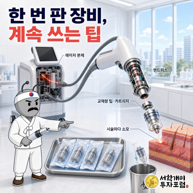 영업이익률이 43.4퍼센트에서 23.3퍼센트로 내려가는 계기판 옆에서 판관비 187억 9,200만원 상자가 커지는 장면